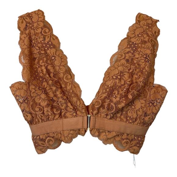 We are HAH Free People NWT Got Ur Back Bra Brown Sugar S Coquette Sexy - Picture 1 of 6